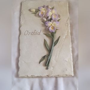 Home interiors wall plaque Orchid